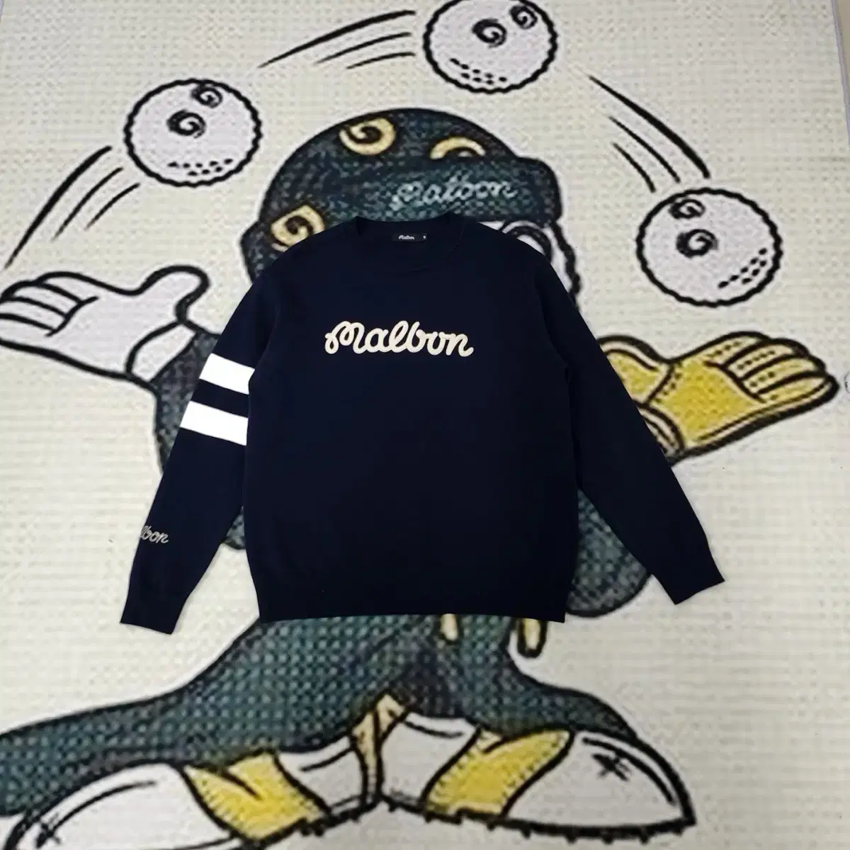 Big Bucket Logo Sweater Color :Navy Siz