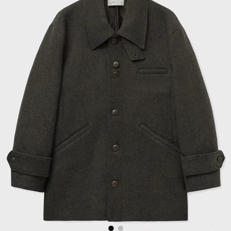 1)노운 noun 24FW single breasted half coat