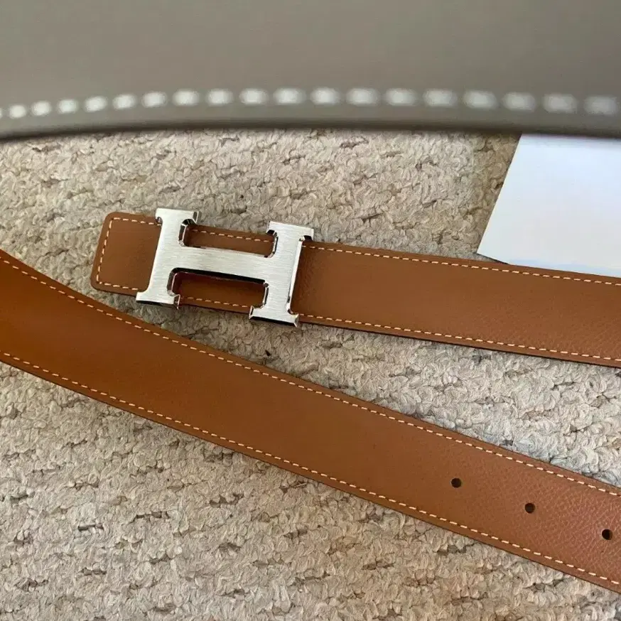 에르메스 벨트 95cm Tan & Grey 32mm