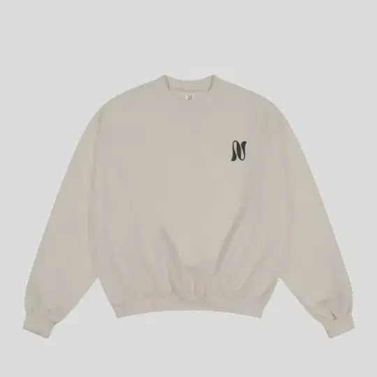 무신사 네더월드 오버핏 맨투맨 WAVY LOGO SWEATSHIRT