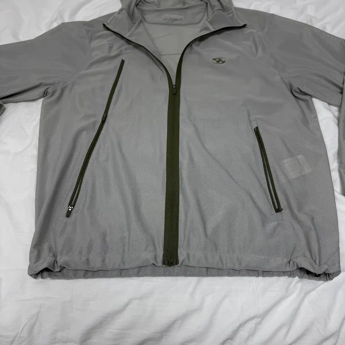 산산기어 SANSANGEAR ZIPPER MESH JACKET GREY