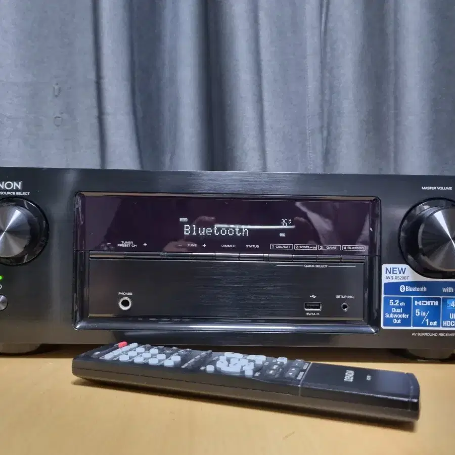 데논 AVR-X520BT 5.2채널 AV 리시버