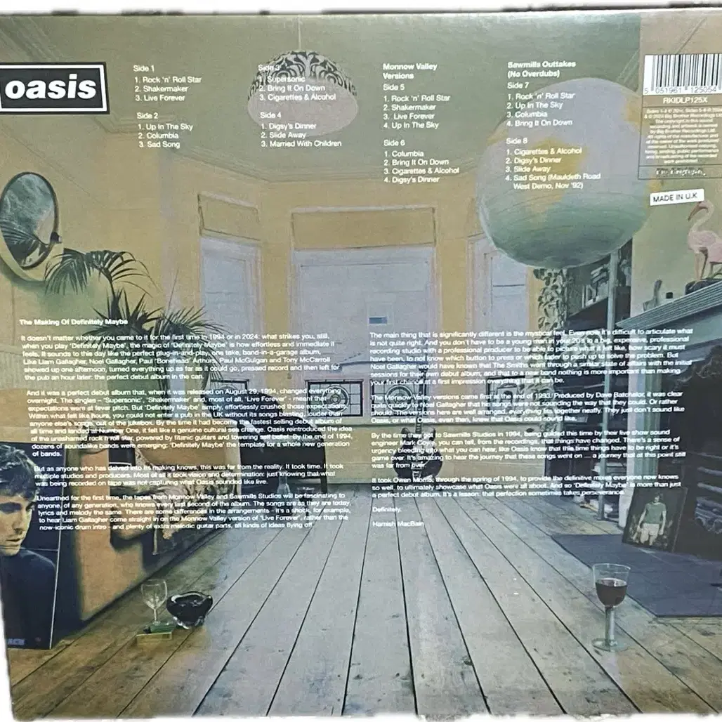 오아시스 definitely maybe 30주년 박스반 4lp