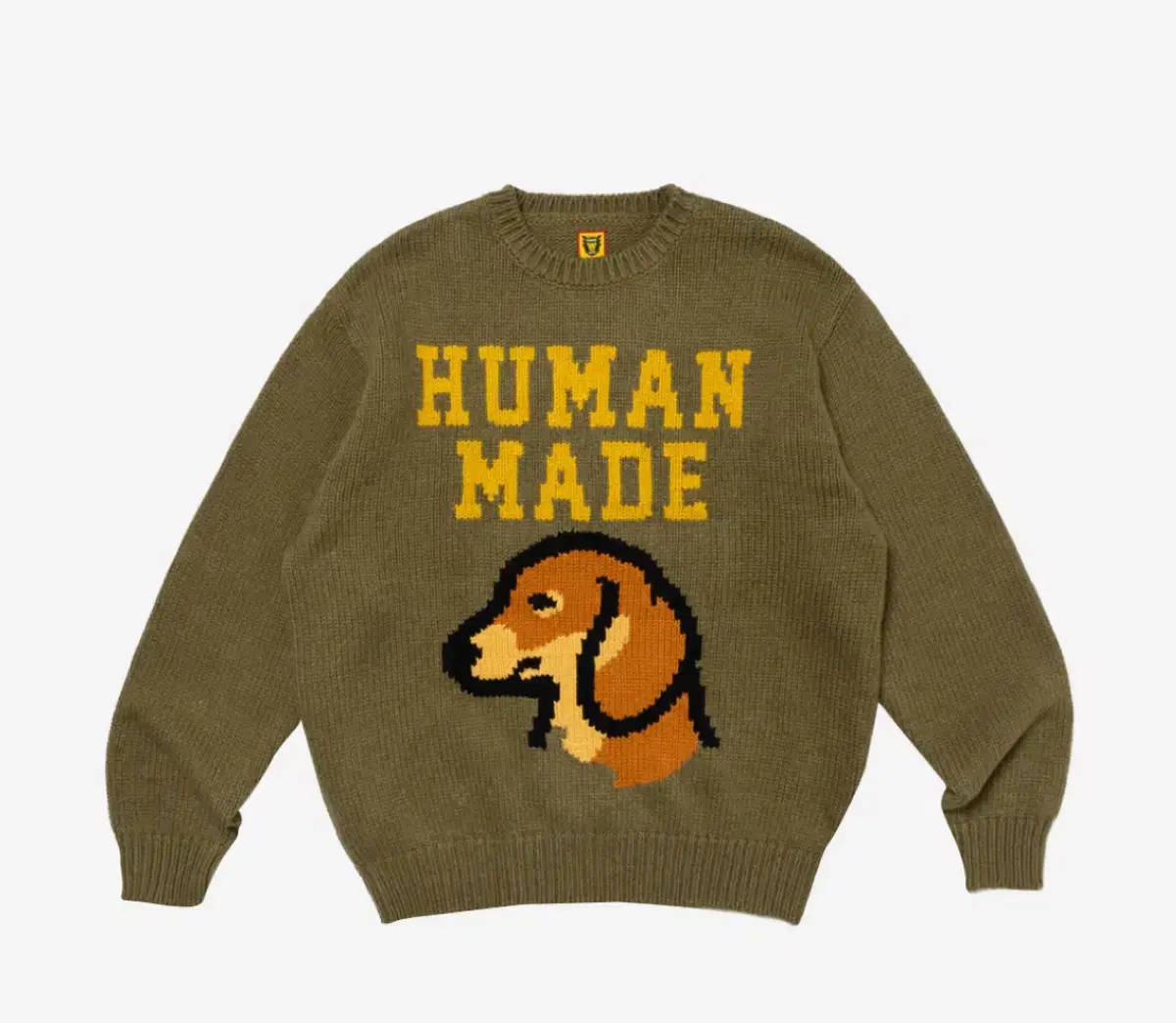 Human Made Dachs Knit Sweater Green