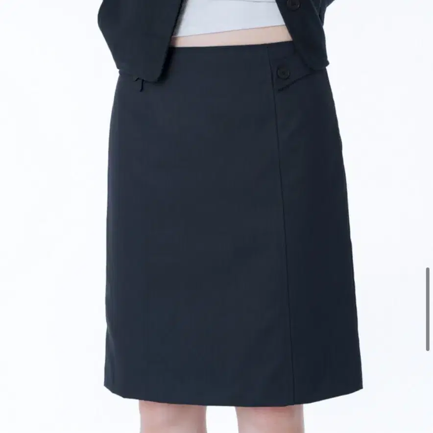 미세키서울 치마 Button midi skirt (NAVY)