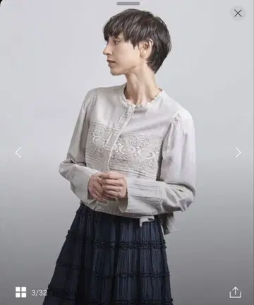 미사용 새상품 Pheeta 라이트 그레이 긴팔 셔츠 F 사이즈