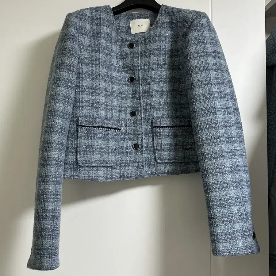 쏘이르 TWEED CROP JACKET