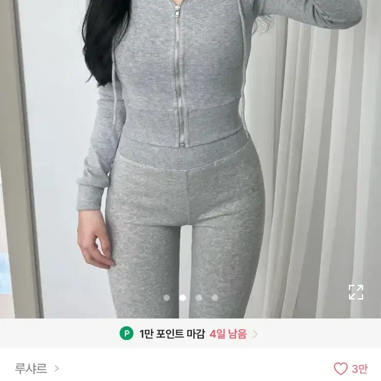 일택포) 에이블리 슬림 크롭 후드집업 블랙