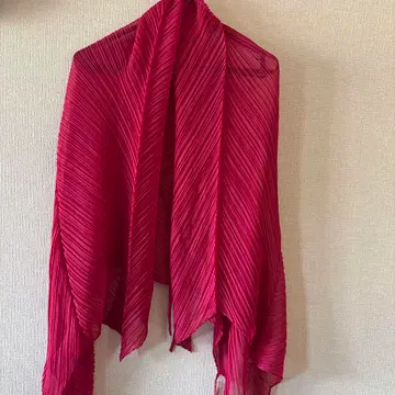 YK 플리츠플리즈 버건디 플리츠플리즈 스톨