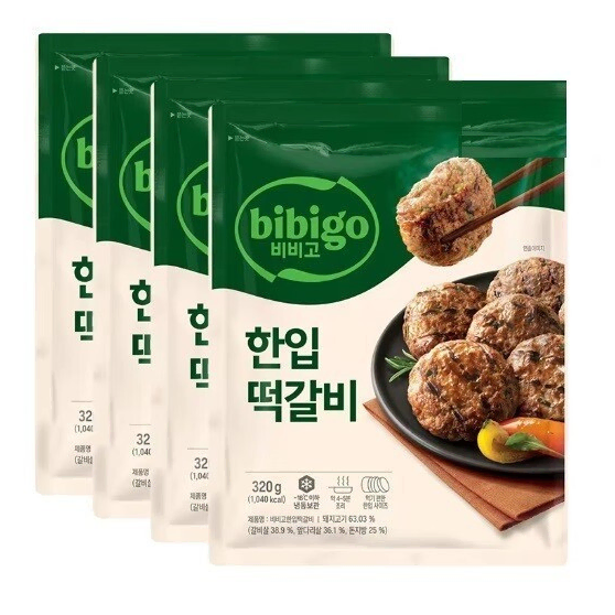 무료배송-비비고 한입떡갈비 320g 4개