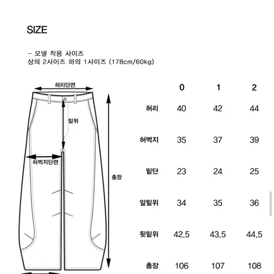 노운 커브드 데님 1사이즈