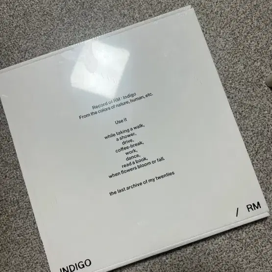 BTS RM (방탄소년단 알엠) indigo 미개봉 LP