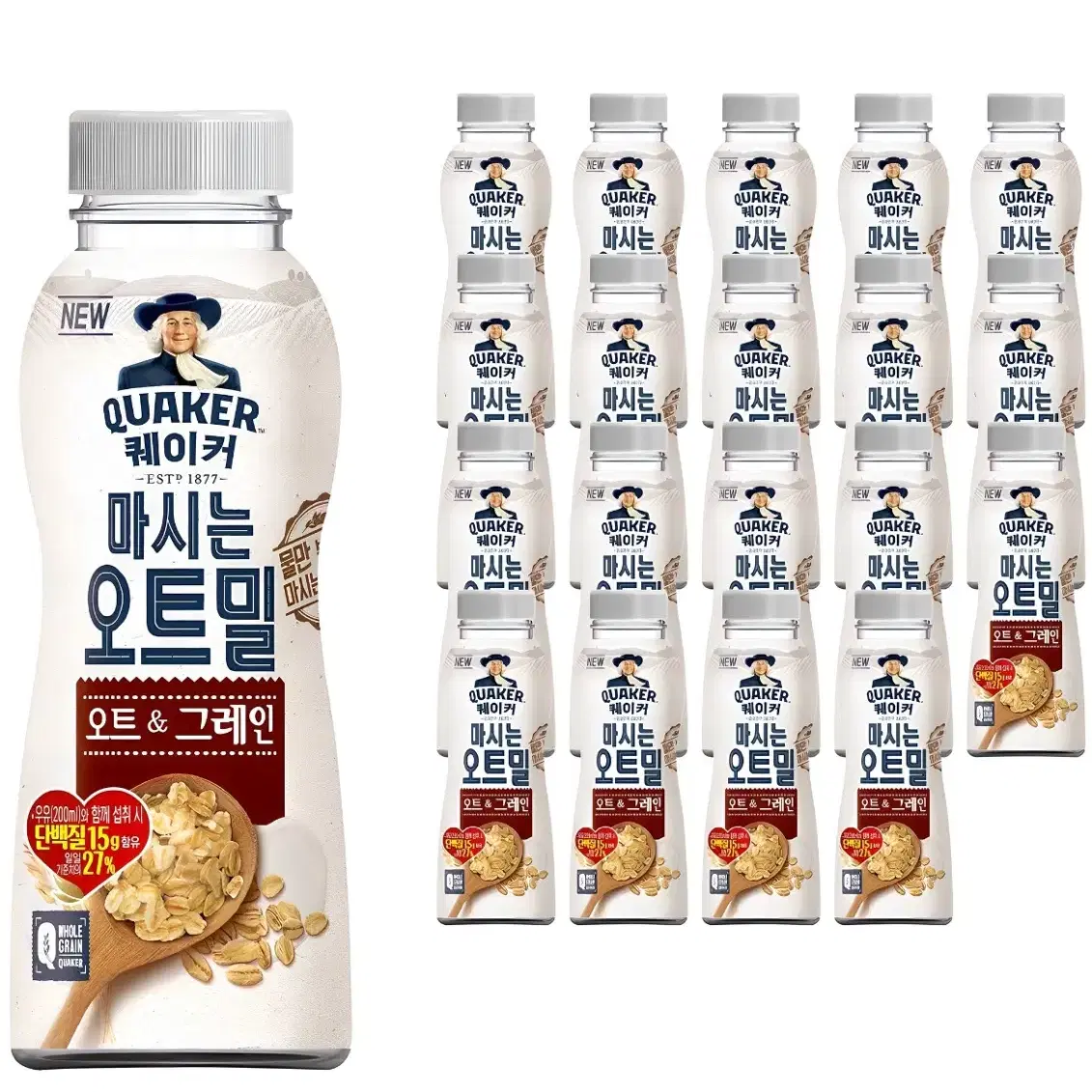 퀘이커 마시는 오트밀 오트&그레인, 50g, 5개