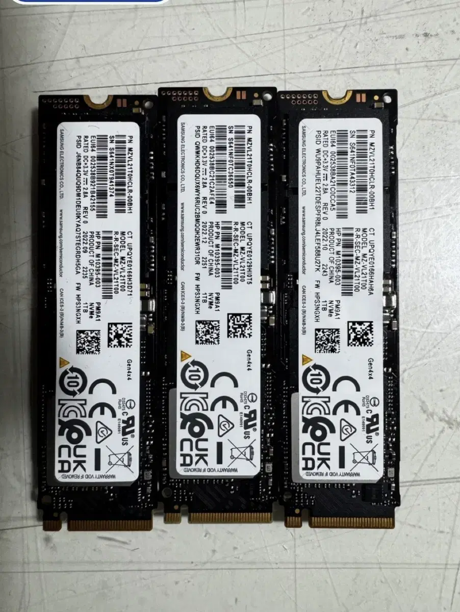 삼성PM9A1 1TB 3개팝니다