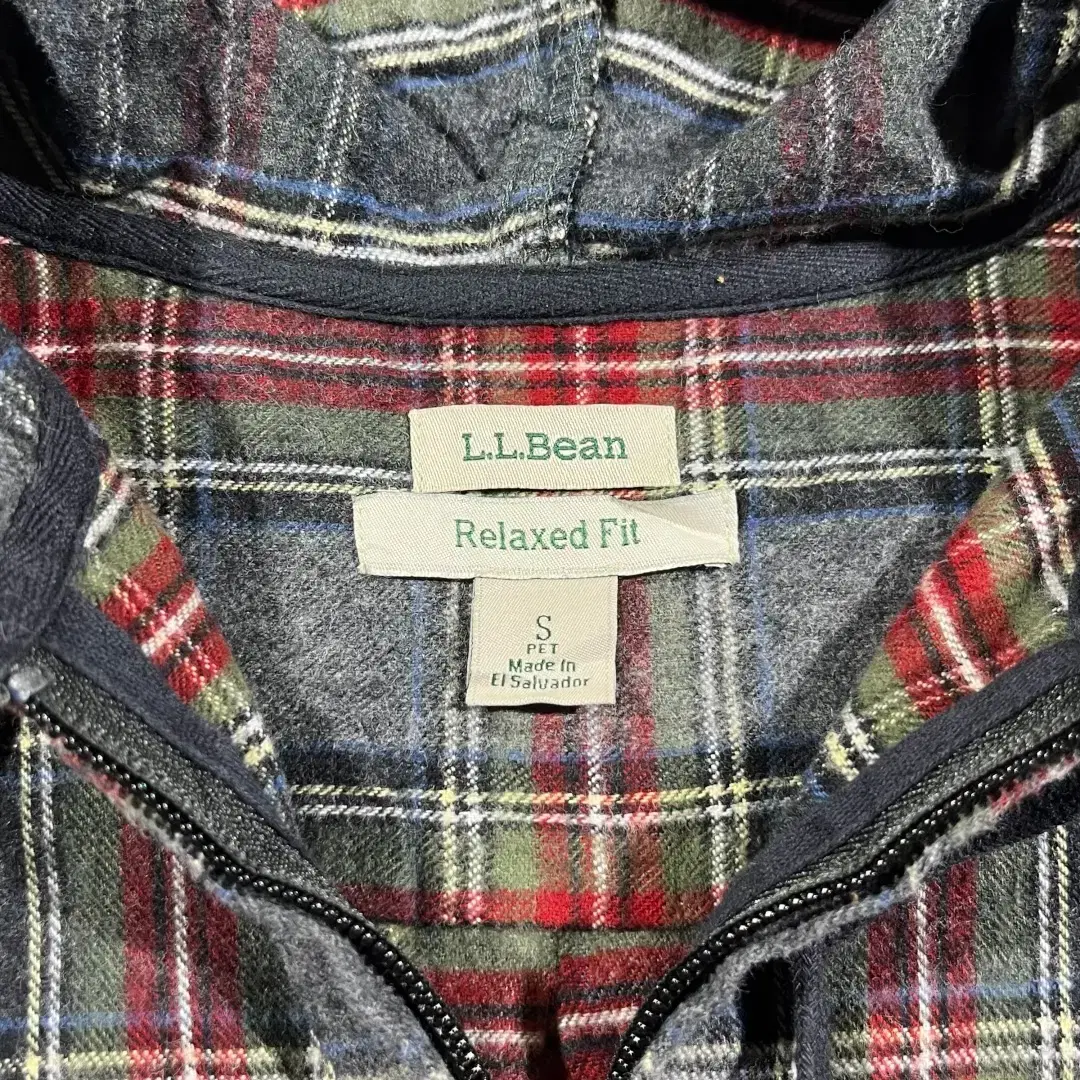 [L.L.BEAN] 엘엘빈 체크 후드집업