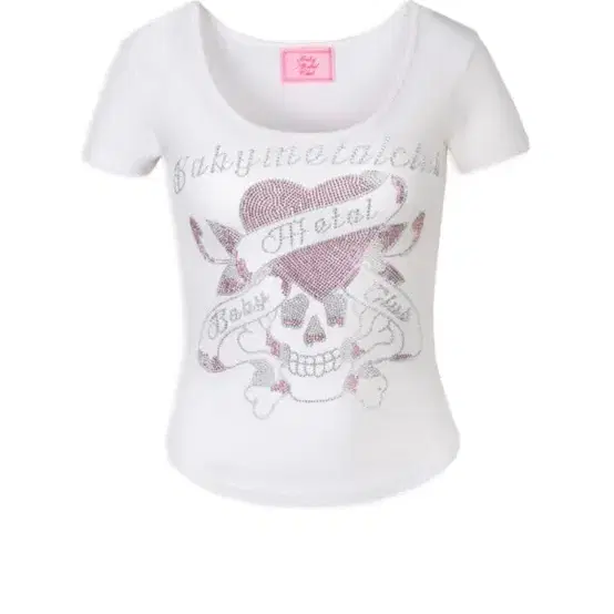 베이비메탈 티 티셔츠 Bmc twinkle skull t (white)