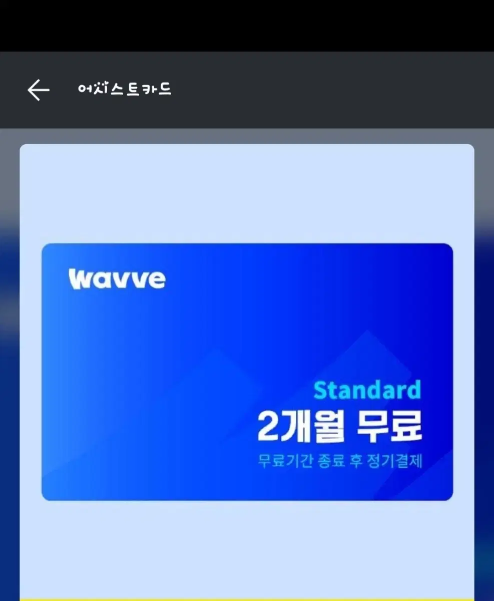 웨이브 스텐다드 2개월 이용권