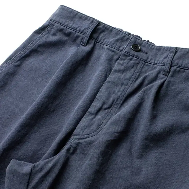 더레스큐 STANDARD EASY SLACKS WASHED NAVY