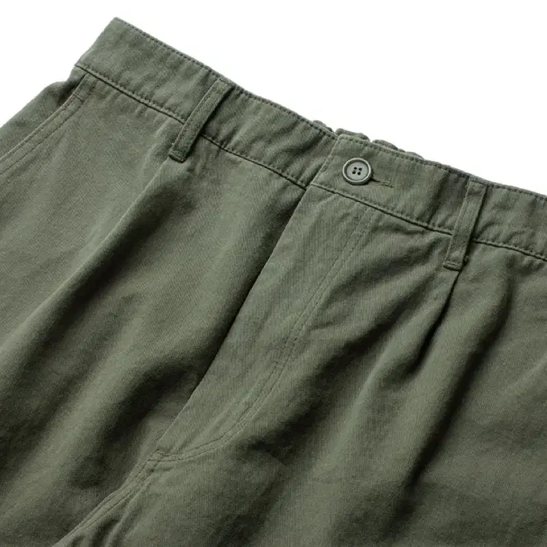 더레스큐 STANDARD EASY SLACKS WASHED OLIVE