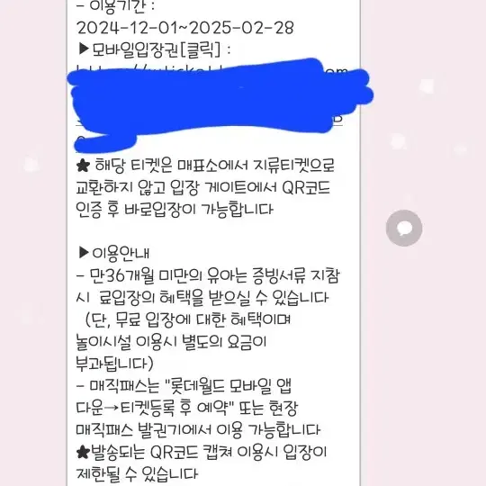 롯데월드 종일이용권 잠실 4인 일괄