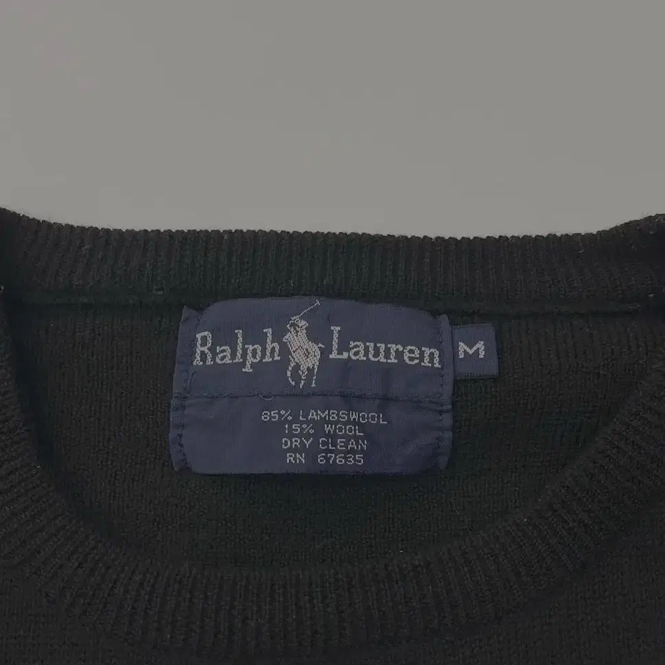 RalphLauren 랄프로렌 블랙배색 램스울 니트