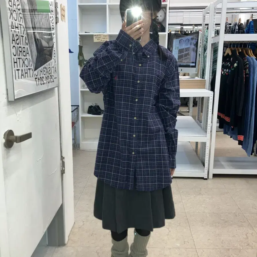 (XL) POLO 폴로 랄프로렌 체크 셔츠 슬림핏