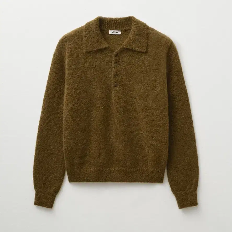 Ged 게드 aki collar knit 올리브 낫띵리튼 얼바닉 더바넷