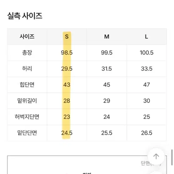 에이블리 하이웨스트 빈티지 워싱 투버튼 부츠컷 데님 팬츠 청바지S새상품