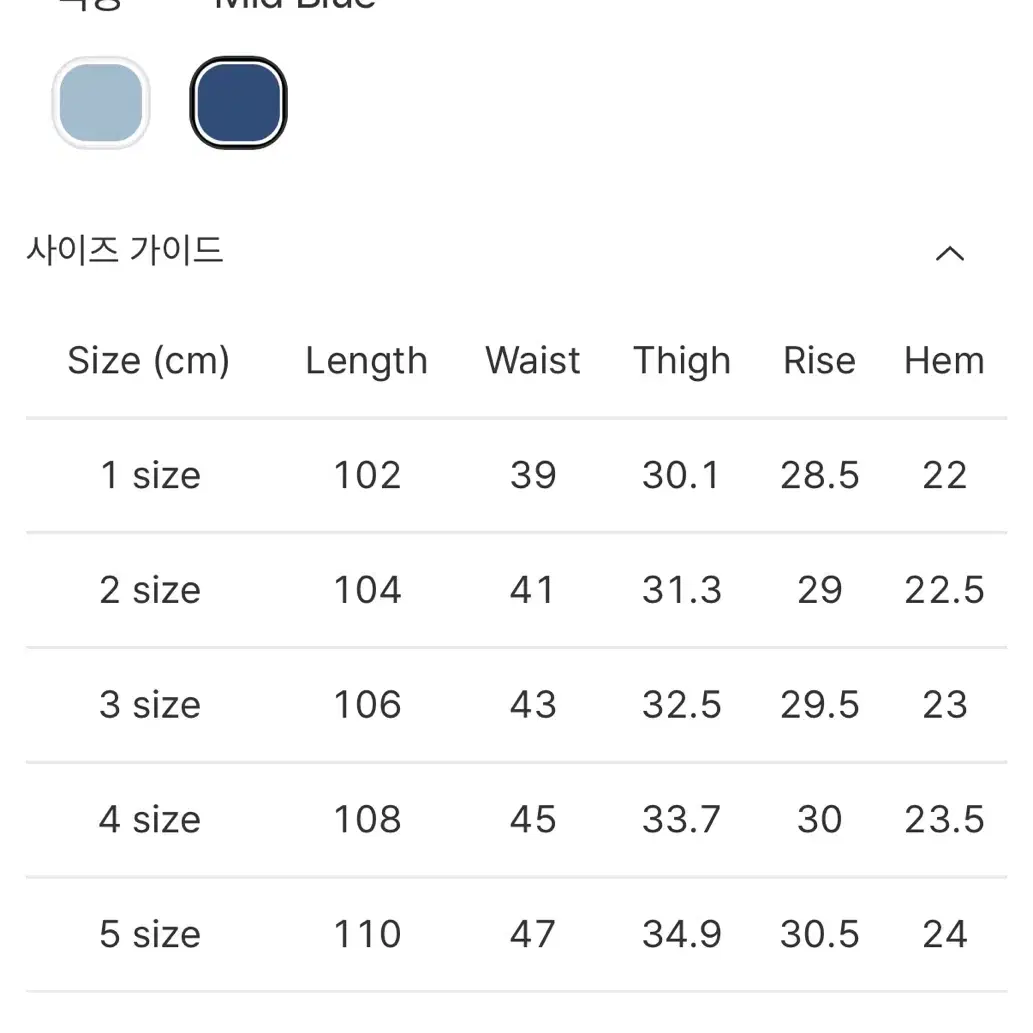 [새상품] 포터리 워시드 스트레이트 셀비지 데님