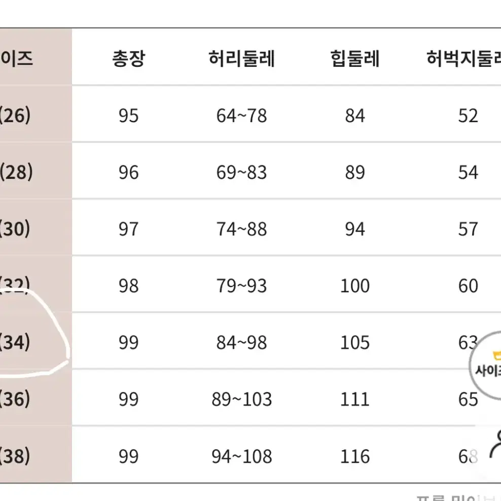 로미스토리 빅사이즈 청바지