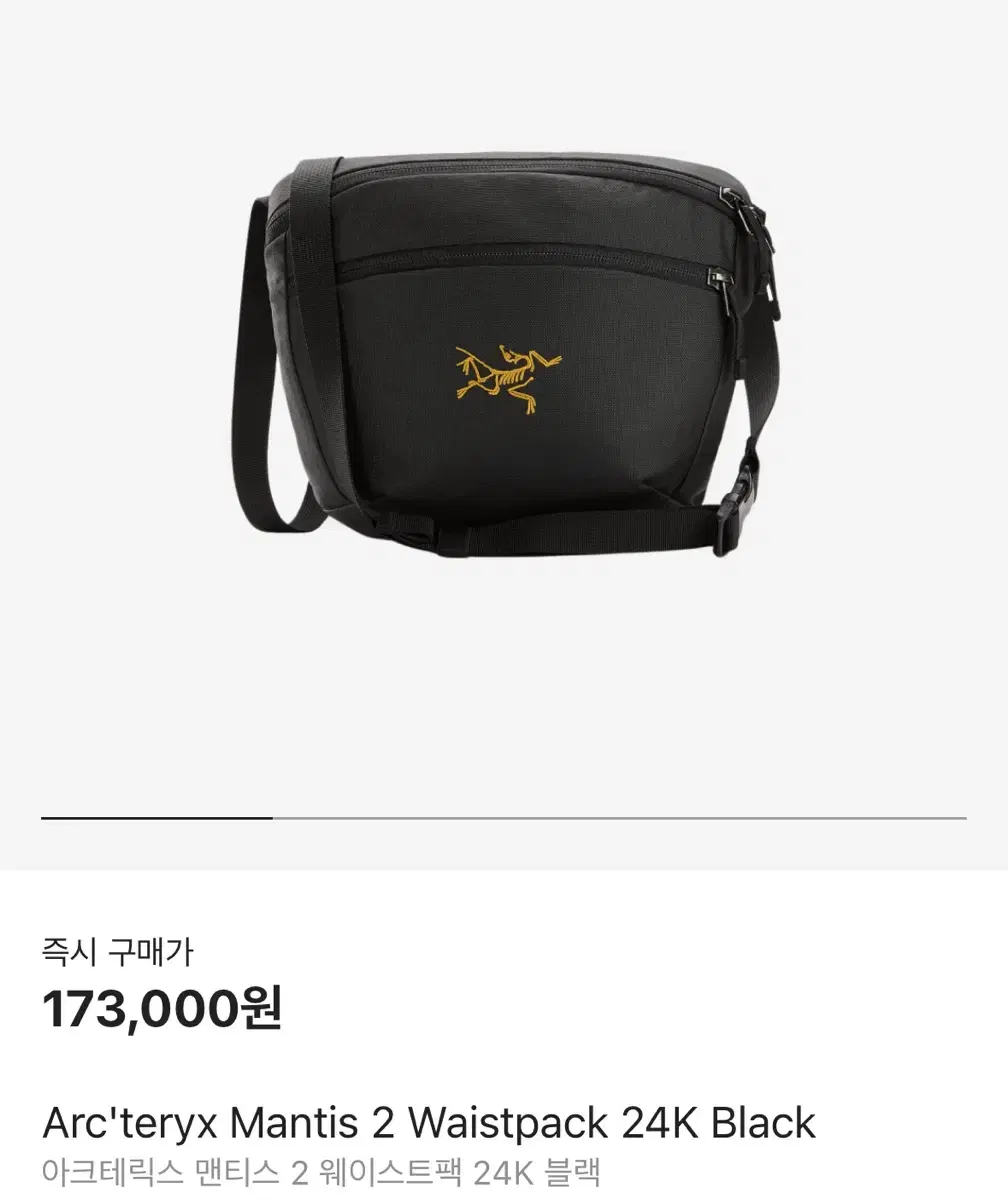 아크테릭스 맨티스2 웨이스트팩 24K 블랙