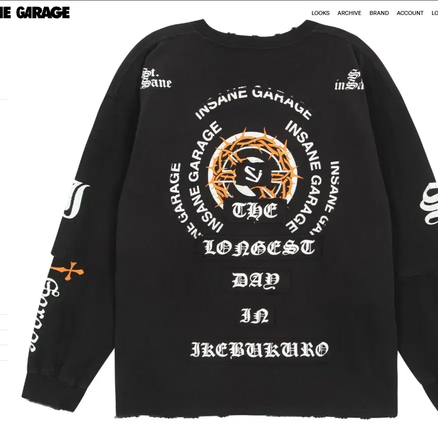 인세인개러지 한정판 FAKE REWORKED LONG SLEEVES