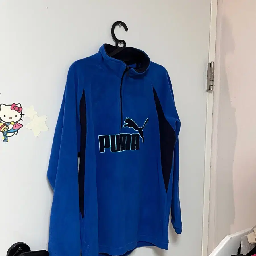 빈티지 푸마 PUMA 플리스 아노락 블루