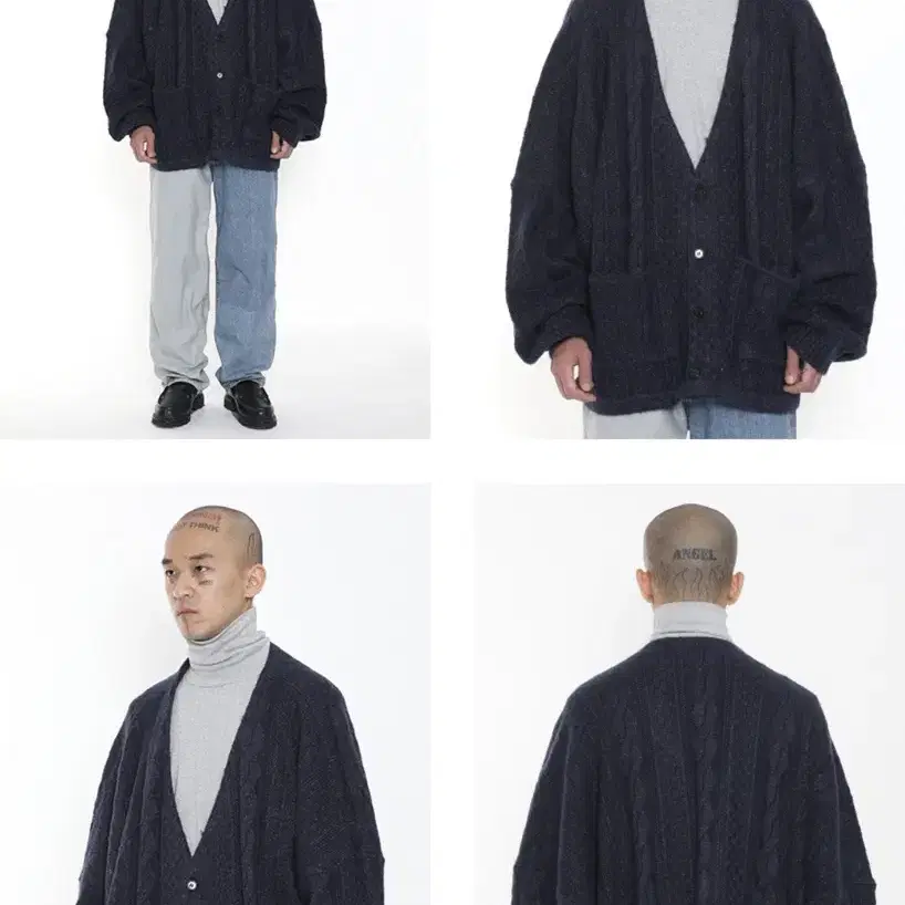 아조바이아조 Oversized Cable Stitch Cardigan