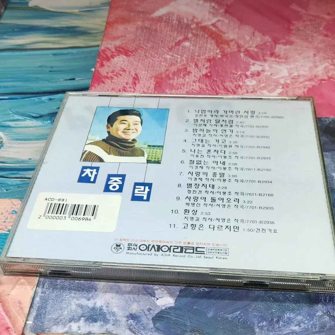 [희귀소장품/초판] 차중락 힛트앨범 힛트송 cd 앨범