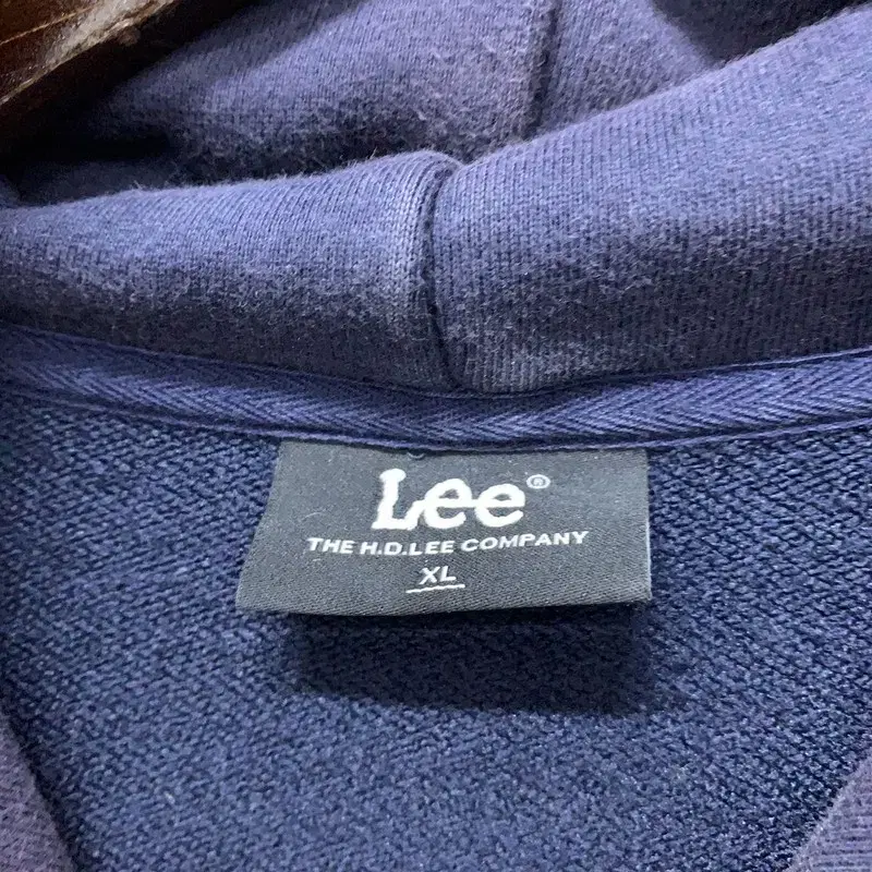 LEE 리 네이비 빅로고 후드티 105 G02735