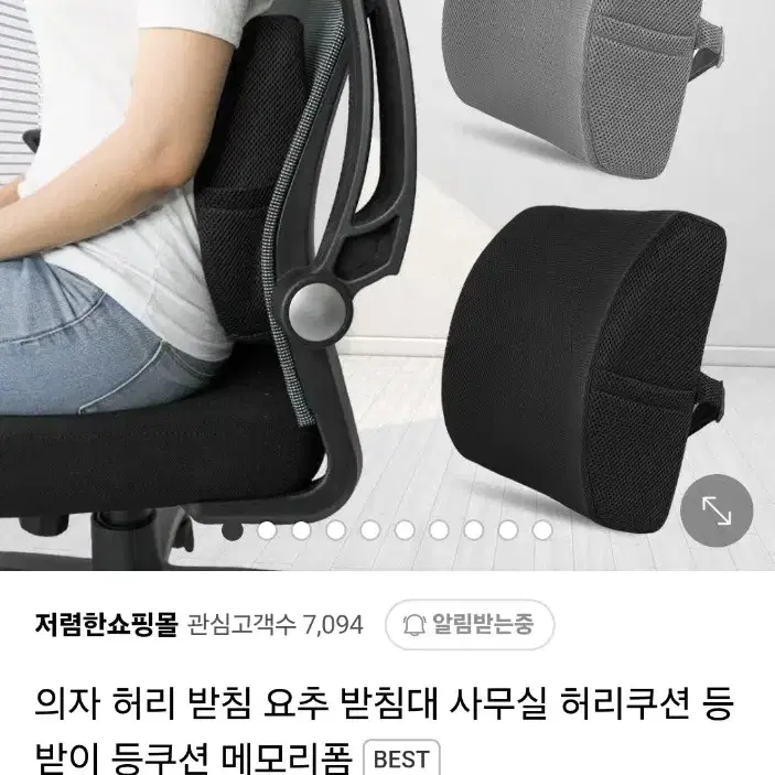 허리 받침 쿠션