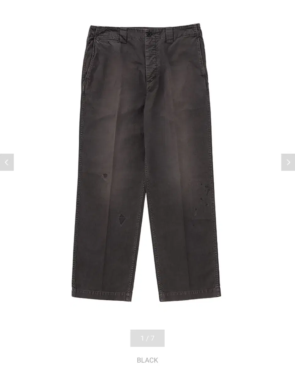 [3] 비즈빔 24AW WIDE CHINO PANTS CRASH 블랙