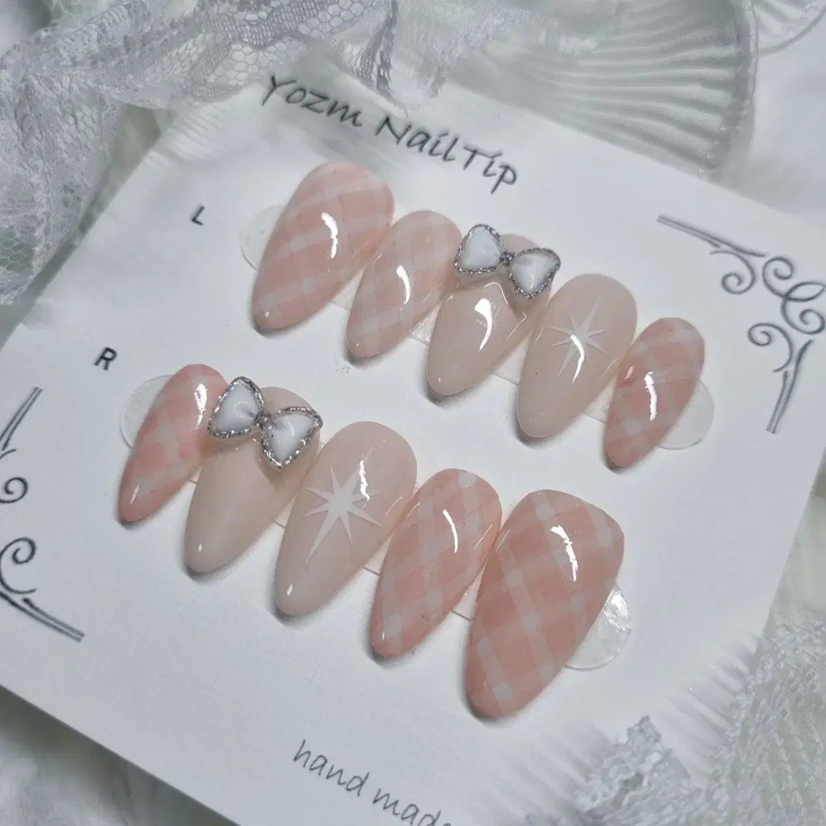 Yozm NailTip 여리여리체크