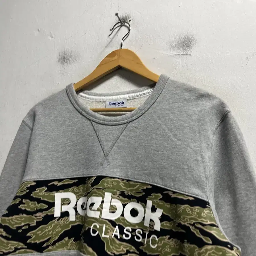 105-110 Reebok 리복 빅로고 그레이 스웻 맨투맨 정품