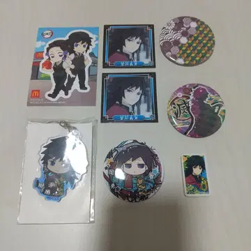 귀멸의 칼날 토미오카 기유키링 키링 캔배지 지우개 씰