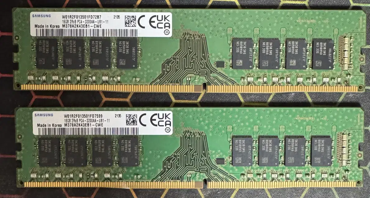 삼성 DDR4 3200 16G 2개 판매