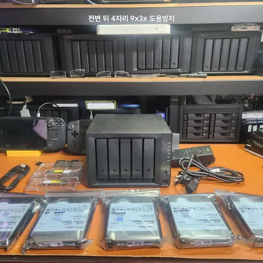 시놀로지DS1019+램16g+Hdd 60테라+m.2 512g