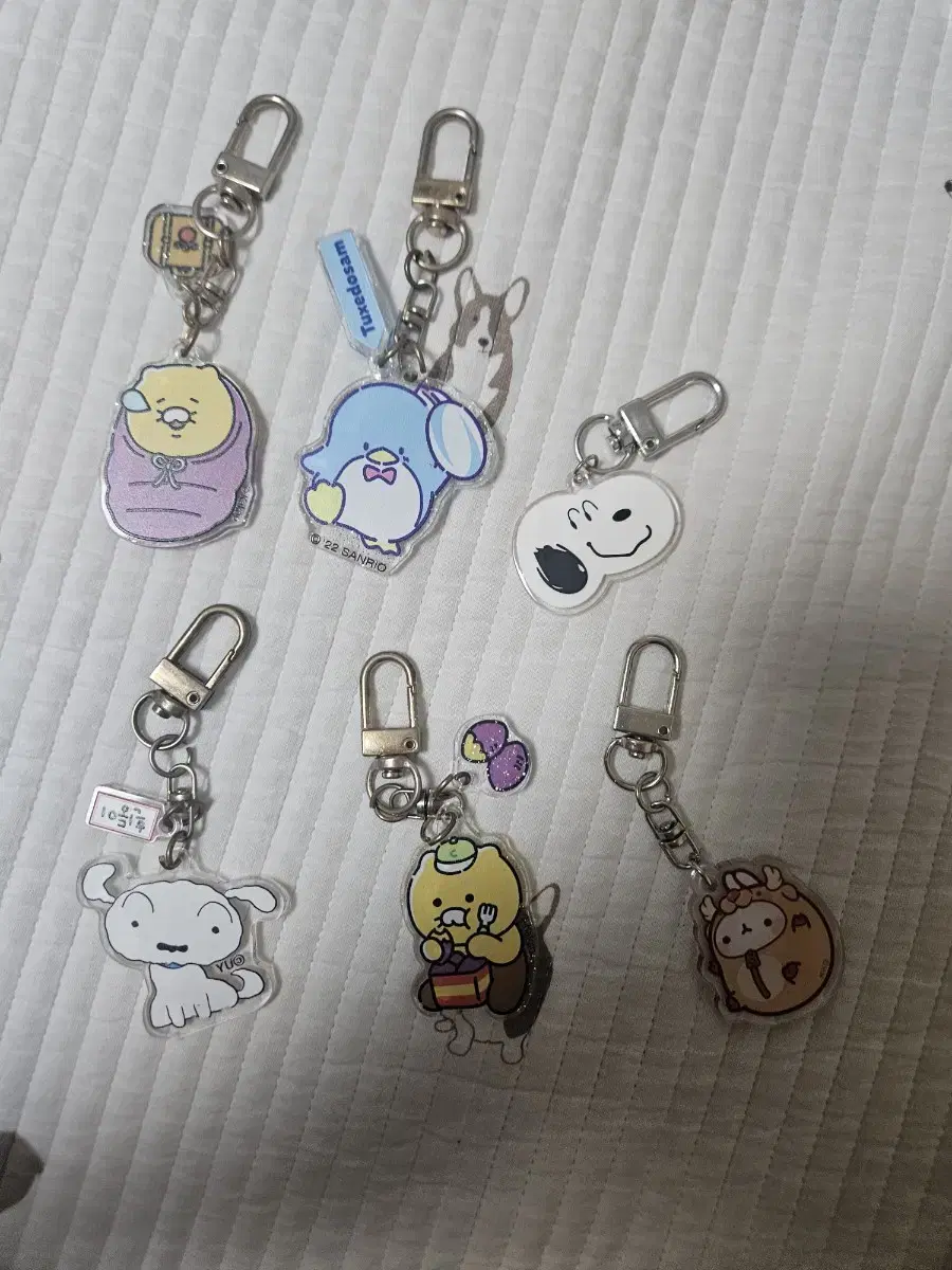 Character acrylic keyring Sell (Sanrio, Chunshikki, Snoopy, White,