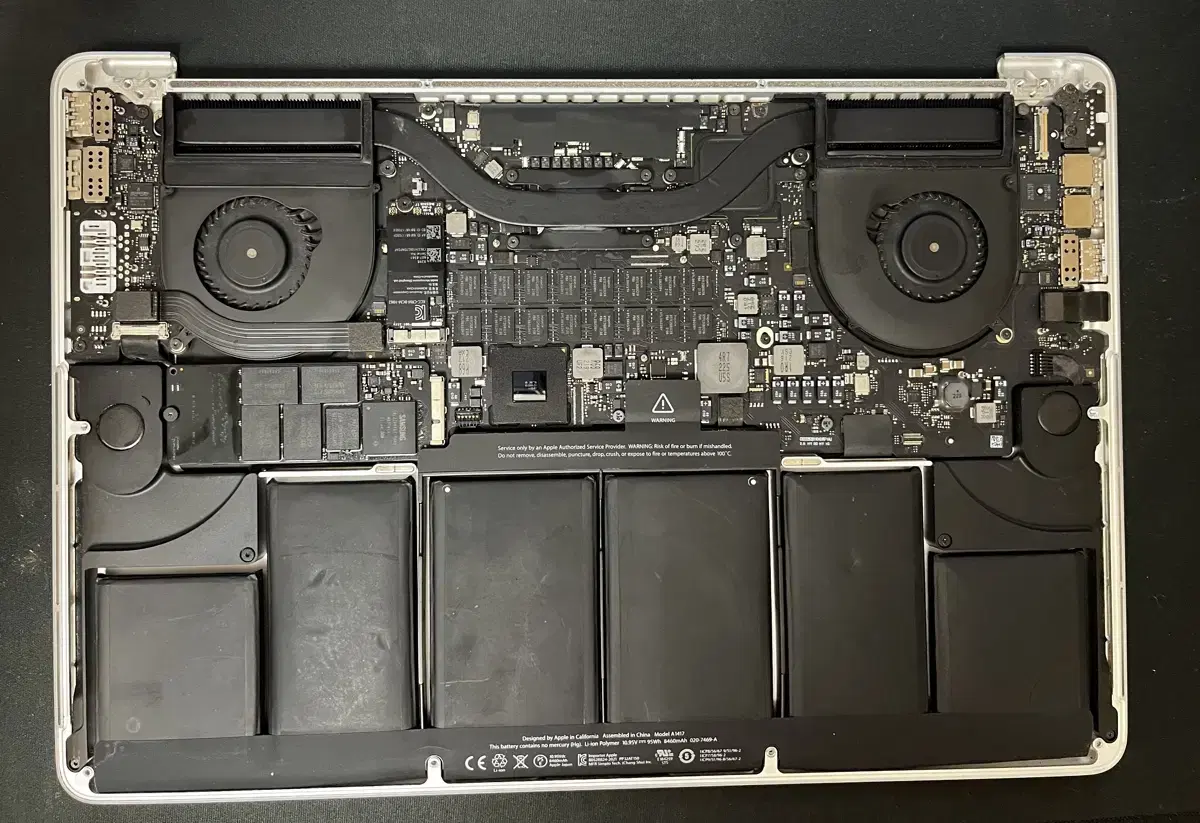 맥북프로 mid 2012 15" (A1398) 부품용 팝니다 (클림쉘)