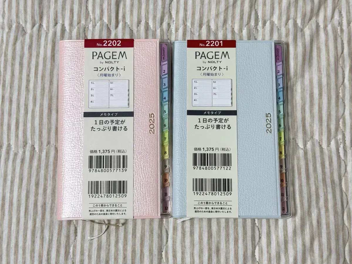 FeiZem 2025 Diary Unused Genuine Pink Light Blue Nolty PAGEM