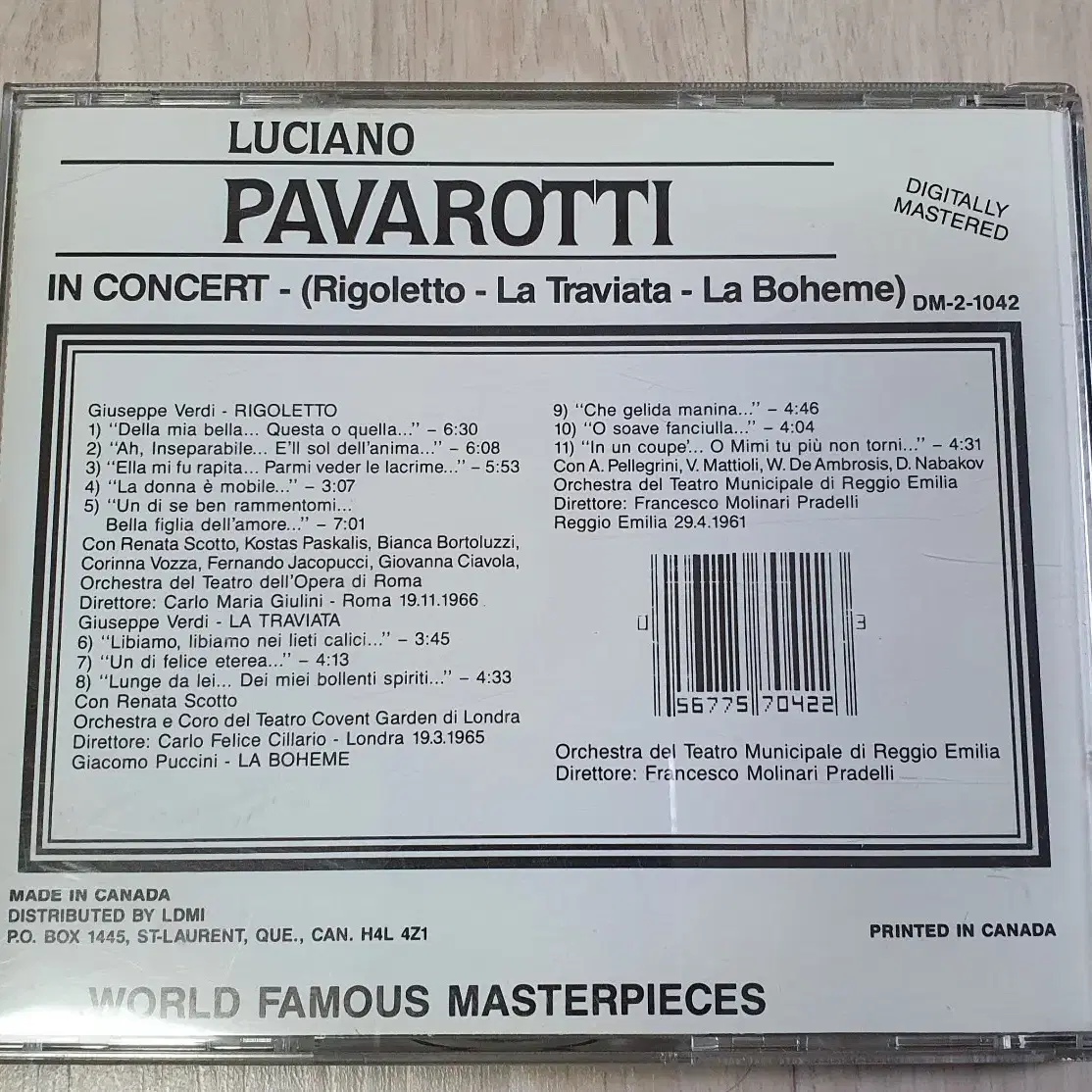 루치아노 파바로티 LUCIANO PAVAROTTI CD 클래식 클레식