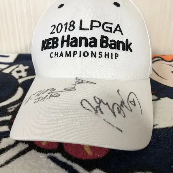 2018 LPGA KEB하나뱅크 챔피언십 골프모자/고진영프로 싸인