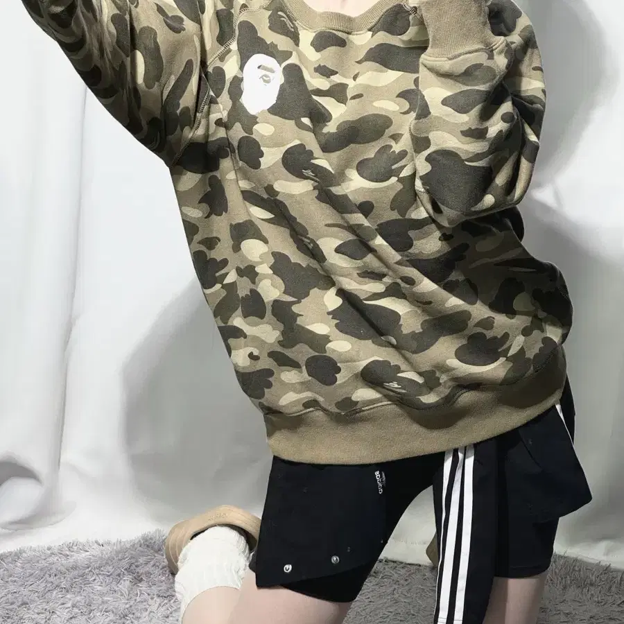 Bape 베이프 카모 녹계 맨투맨