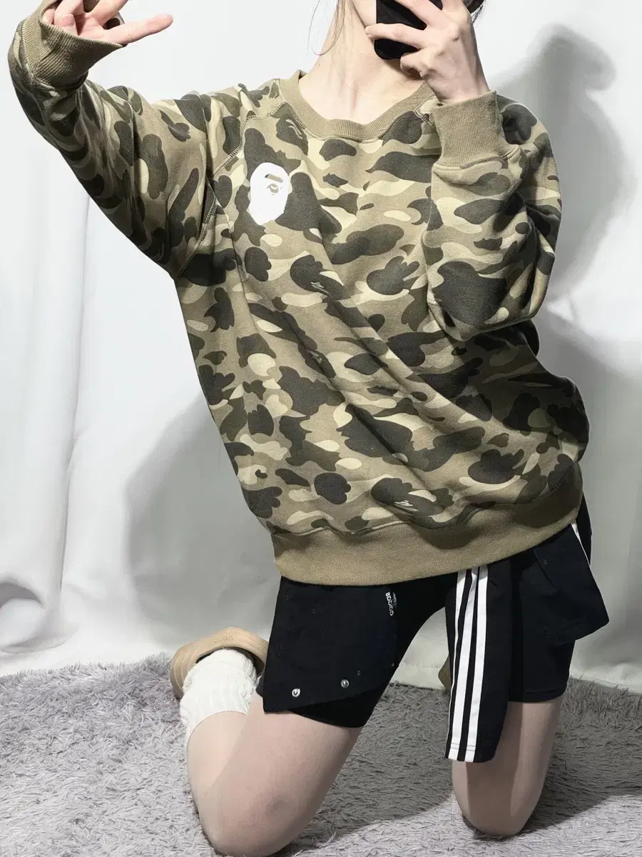 Bape 베이프 카모 녹계 맨투맨